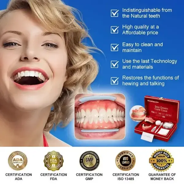 -Ends Today: 70% OFF! ⏰HazyGalaxy™ Medical Full Denture with Strong Suctiond Custom-Fit Full Functional Dentures🦷