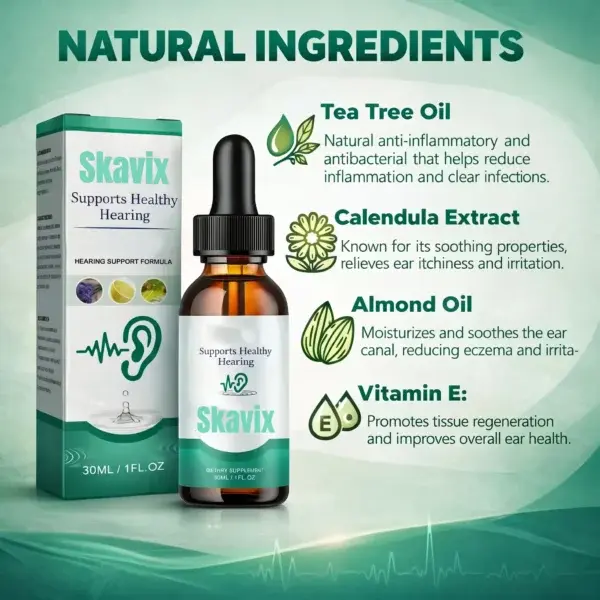 SKAVIX® Tinnitus Ear Drops 2026 | Natural Ear Relief